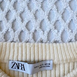 Zara Textured Cream Women's Sweater